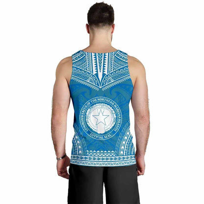 Northern Mariana Islands Men Tank Top - Polynesian Chief Flag Version