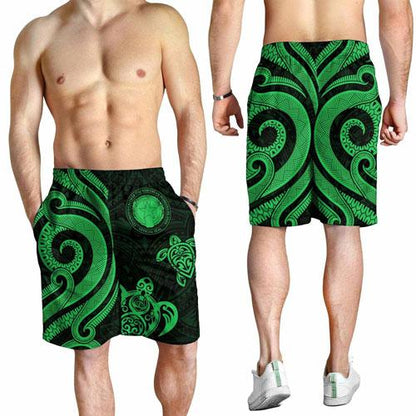 Northern Mariana Islands Men Short - Green Tentacle Turtle
