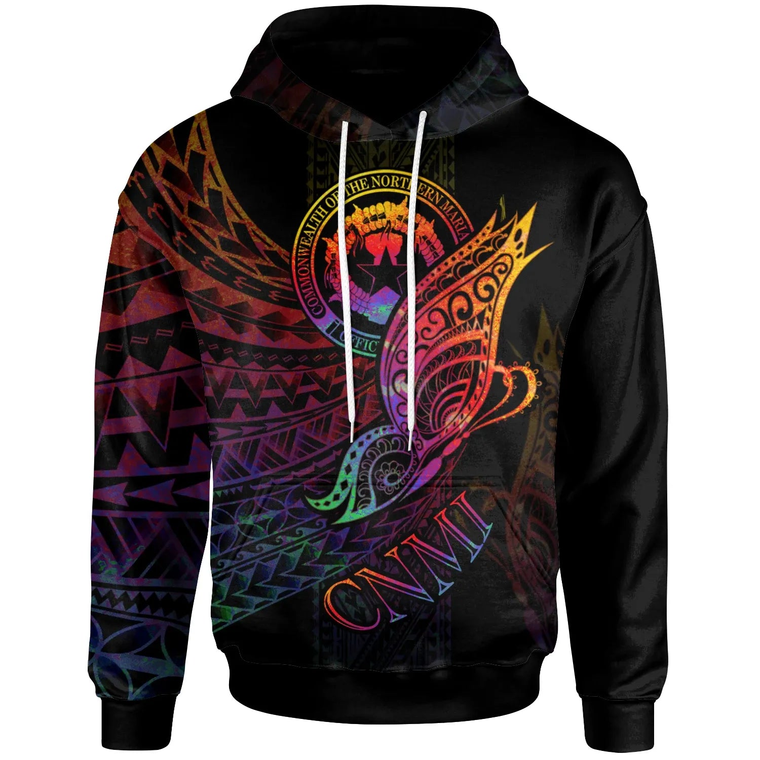 Northern Mariana Islands Hoodie - Butterfly Polynesian Style