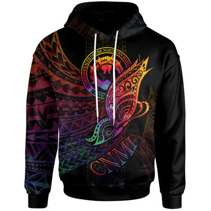 Northern Mariana Islands Hoodie - Butterfly Polynesian Style