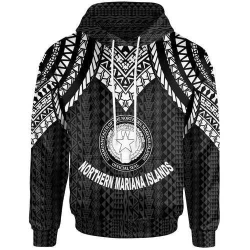 Northern Mariana Islands Hoodie - Polynesian Armor Style Black