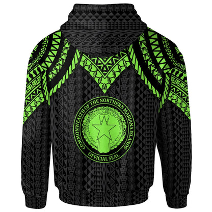 Northern Mariana Islands Hoodie - Polynesian Armor Style Green