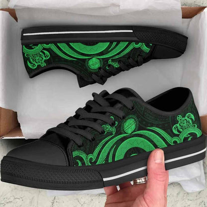 Northern Mariana Islands Low Top Shoes - Green Tentacle Turtle