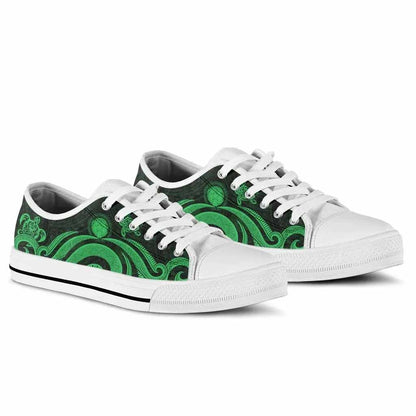 Northern Mariana Islands Low Top Shoes - Green Tentacle Turtle