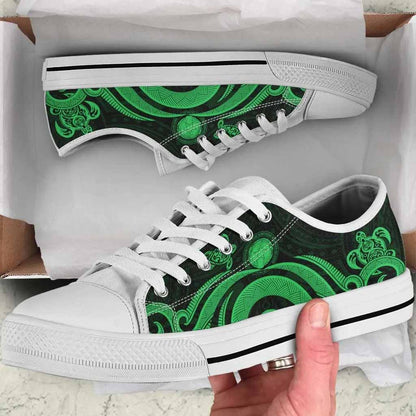 Northern Mariana Islands Low Top Shoes - Green Tentacle Turtle