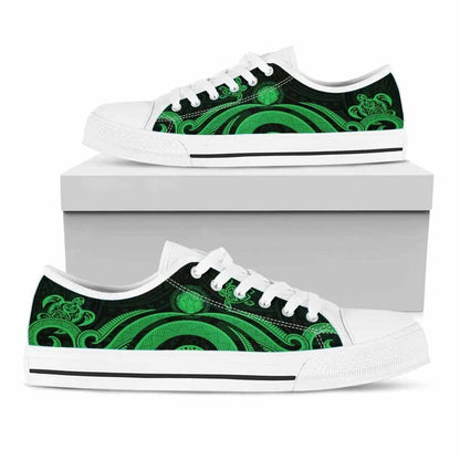 Northern Mariana Islands Low Top Shoes - Green Tentacle Turtle