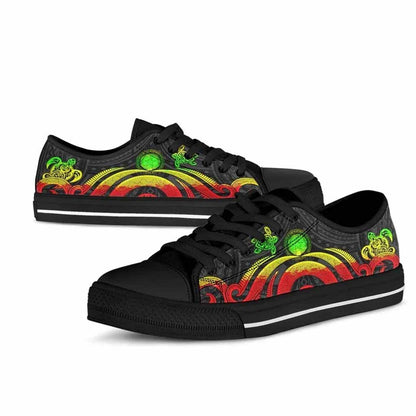 Northern Mariana Islands Low Top Shoes - Reggae Tentacle Turtle