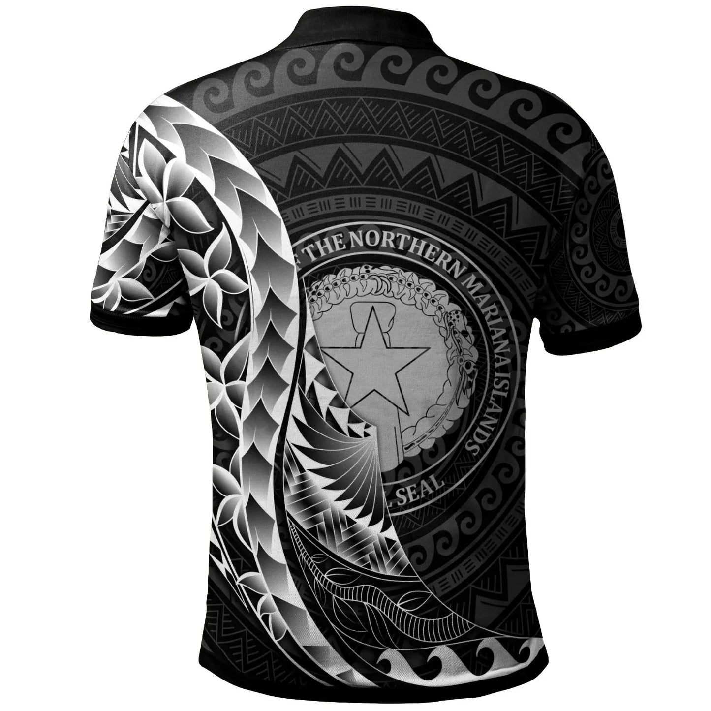 Northern Mariana Islands Polo Shirt - Custom Personalised Polynesian Pattern Style