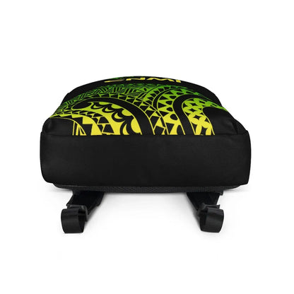 Northern Mariana Islands Polynesian Backpack - Reggae Tribal Pattern