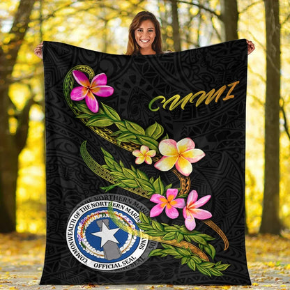 Northern Mariana Islands Polynesian Blanket - Plumeria Tribal