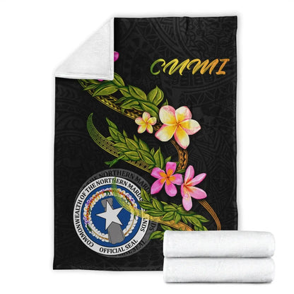 Northern Mariana Islands Polynesian Blanket - Plumeria Tribal