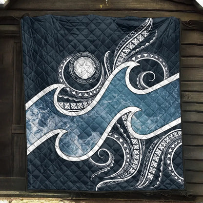 Northern Mariana Islands Polynesian Premium Quilt - Ocean Style