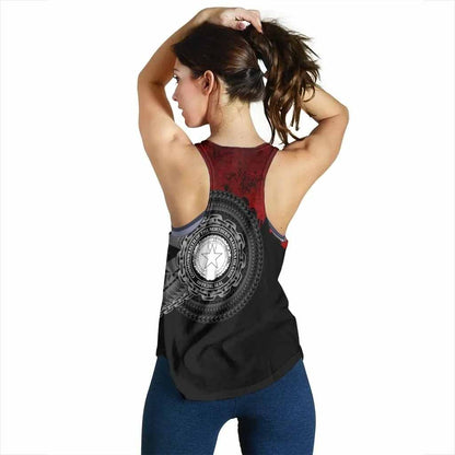 Northern Mariana Islands Polynesian Women Racerback Tank - Polynesian Chain Style