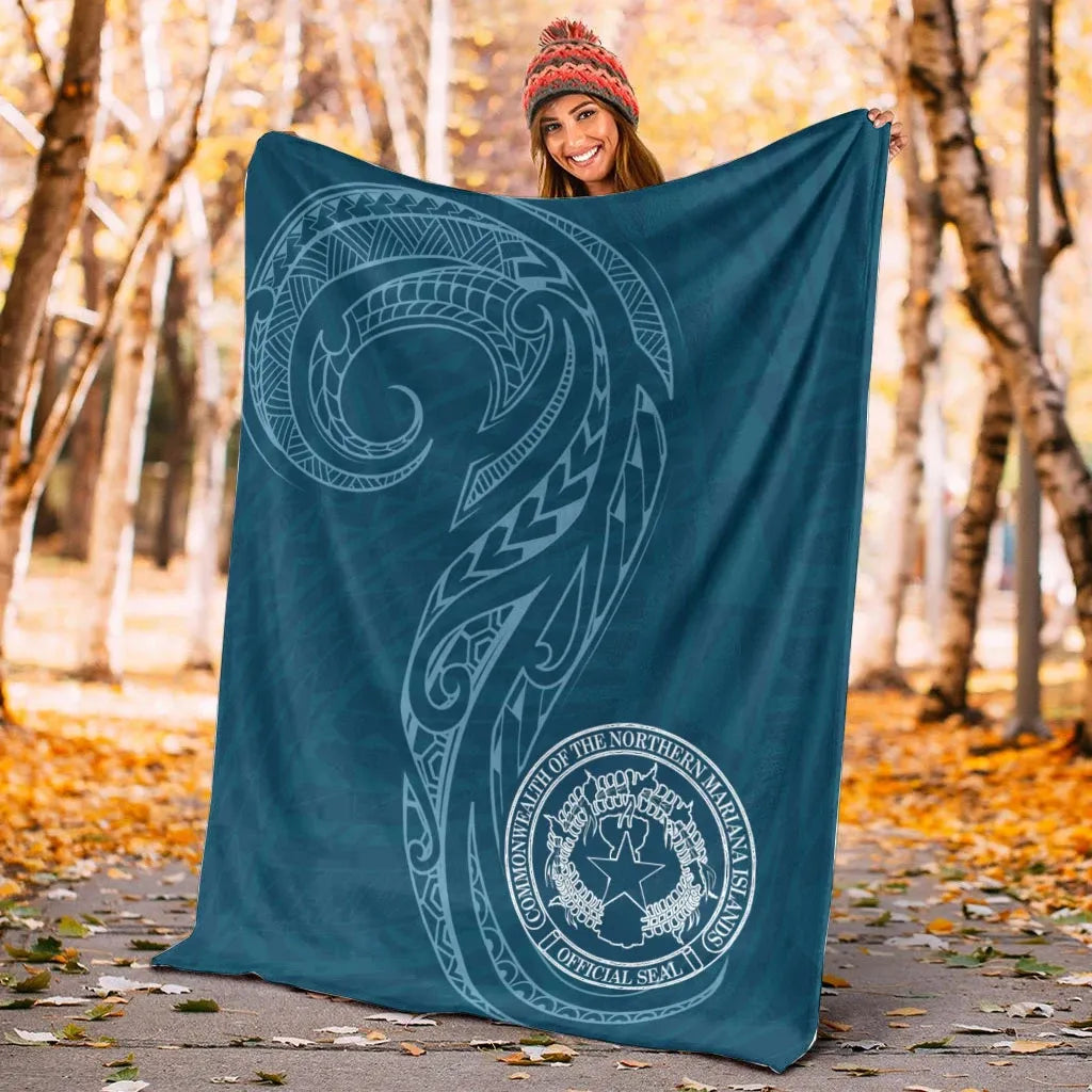 Northern Mariana Islands Premium Blanket -  Polynesian Style