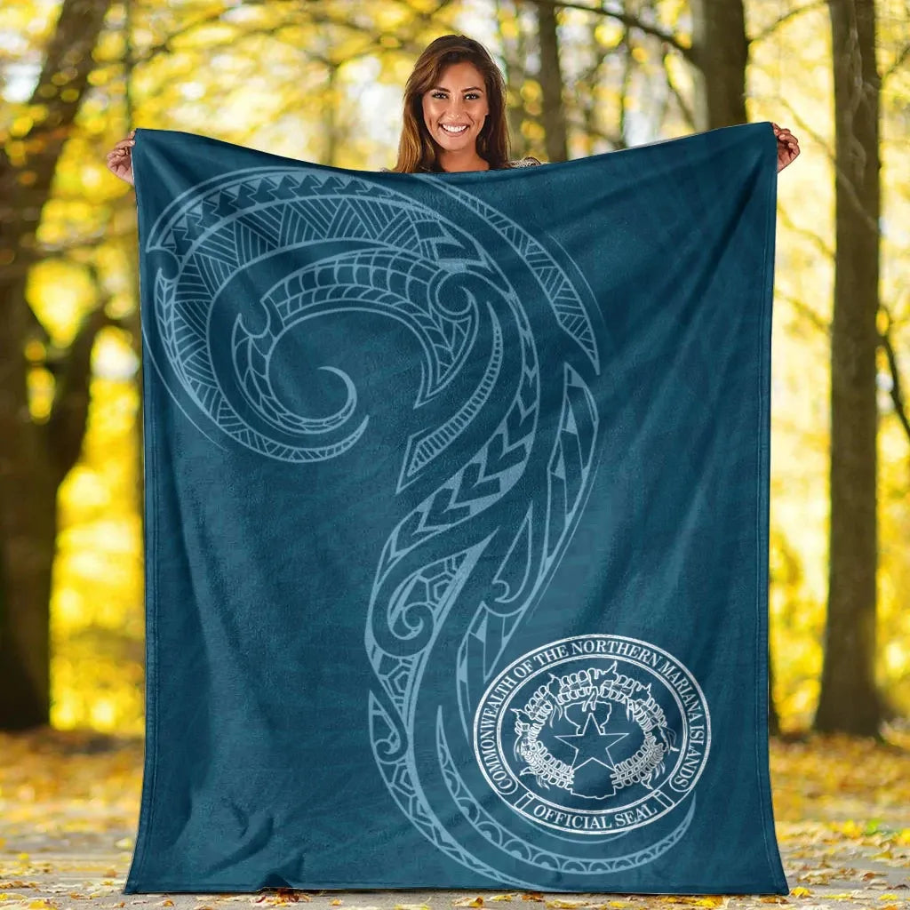 Northern Mariana Islands Premium Blanket -  Polynesian Style