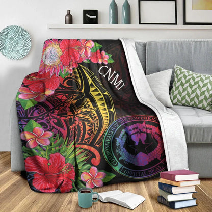 Northern Mariana Islands Premium Blanket - Tropical Hippie Style