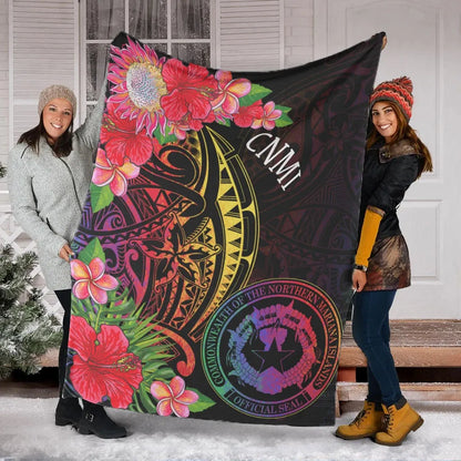 Northern Mariana Islands Premium Blanket - Tropical Hippie Style
