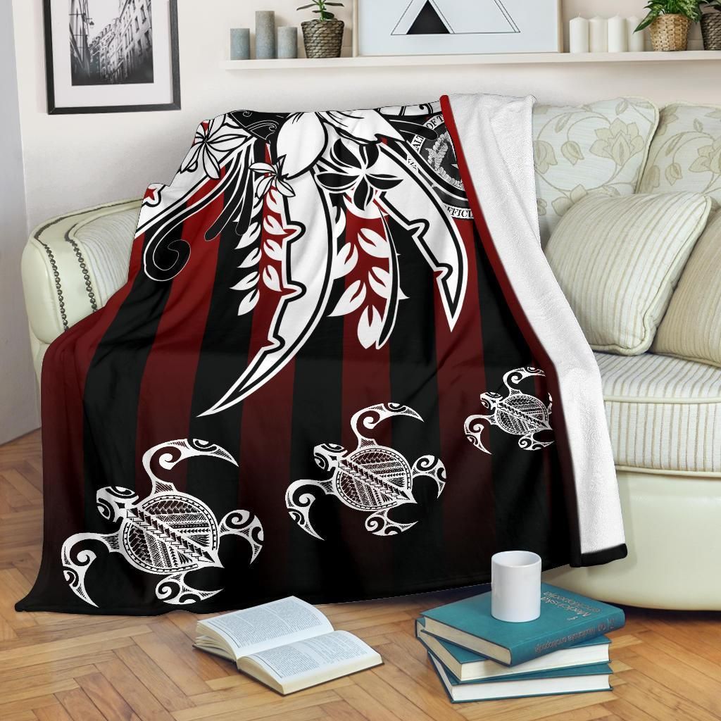 Northern Mariana Islands Premium Blanket - Vertical Stripes Style