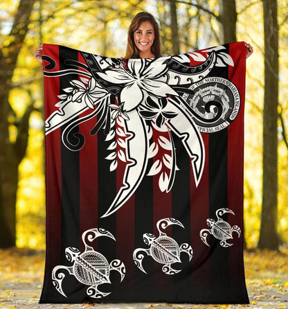 Northern Mariana Islands Premium Blanket - Vertical Stripes Style