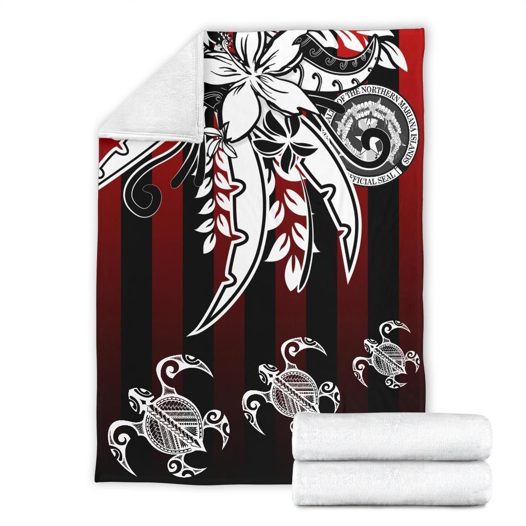 Northern Mariana Islands Premium Blanket - Vertical Stripes Style