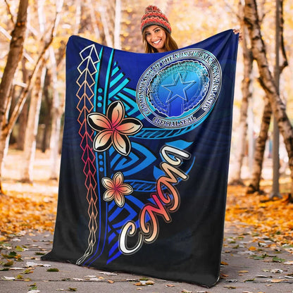 Northern Mariana Islands Premium Blanket - Vintage Tribal Mountain