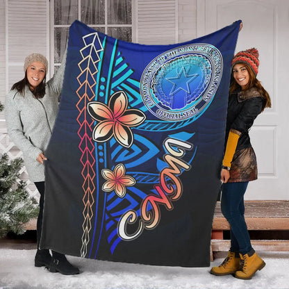 Northern Mariana Islands Premium Blanket - Vintage Tribal Mountain