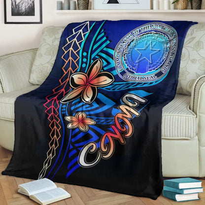 Northern Mariana Islands Premium Blanket - Vintage Tribal Mountain