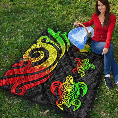 Northern Mariana Islands Premium Quilt - Reggae Tentacle Turtle