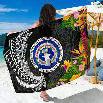 Northern Mariana Islands Sarong - Seal Spiral Polynesian Patterns