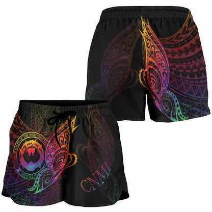 Northern Mariana Islands Women Shorts - Butterfly Polynesian Style