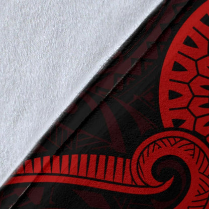 Northern Mariana Premium Blanket - Tentacle Turtle Red