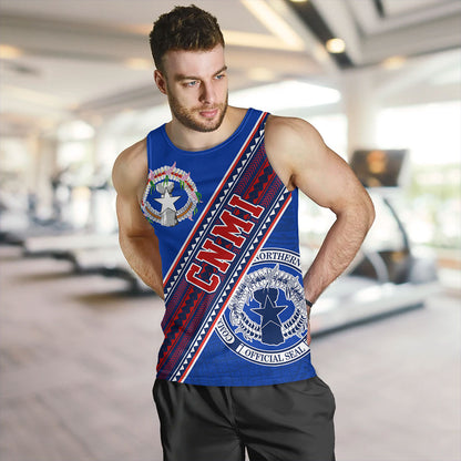Northern Mariana Islands Tank Top Flag And Coat Of Arms