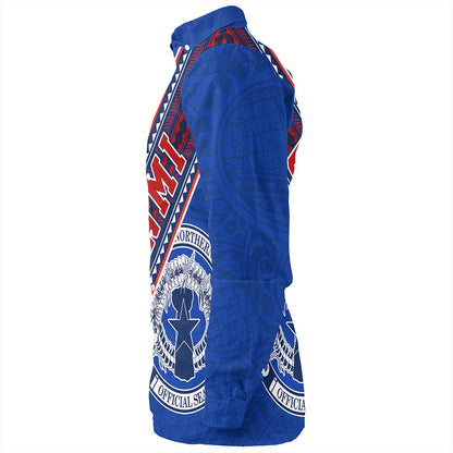 Northern Mariana Islands Long Sleeve Shirt Flag And Coat Of Arms