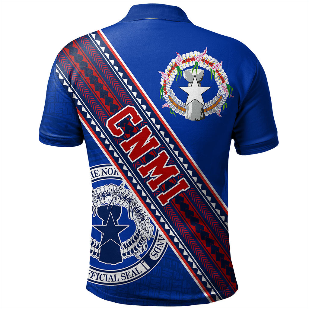 Northern Mariana Islands Polo Shirt Flag And Coat Of Arms