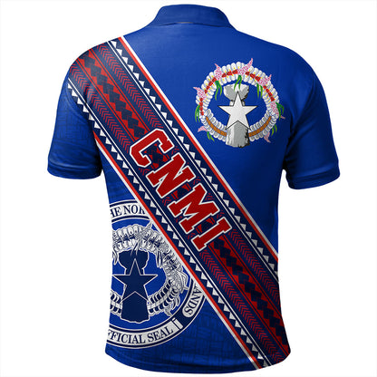 Northern Mariana Islands Polo Shirt Flag And Coat Of Arms