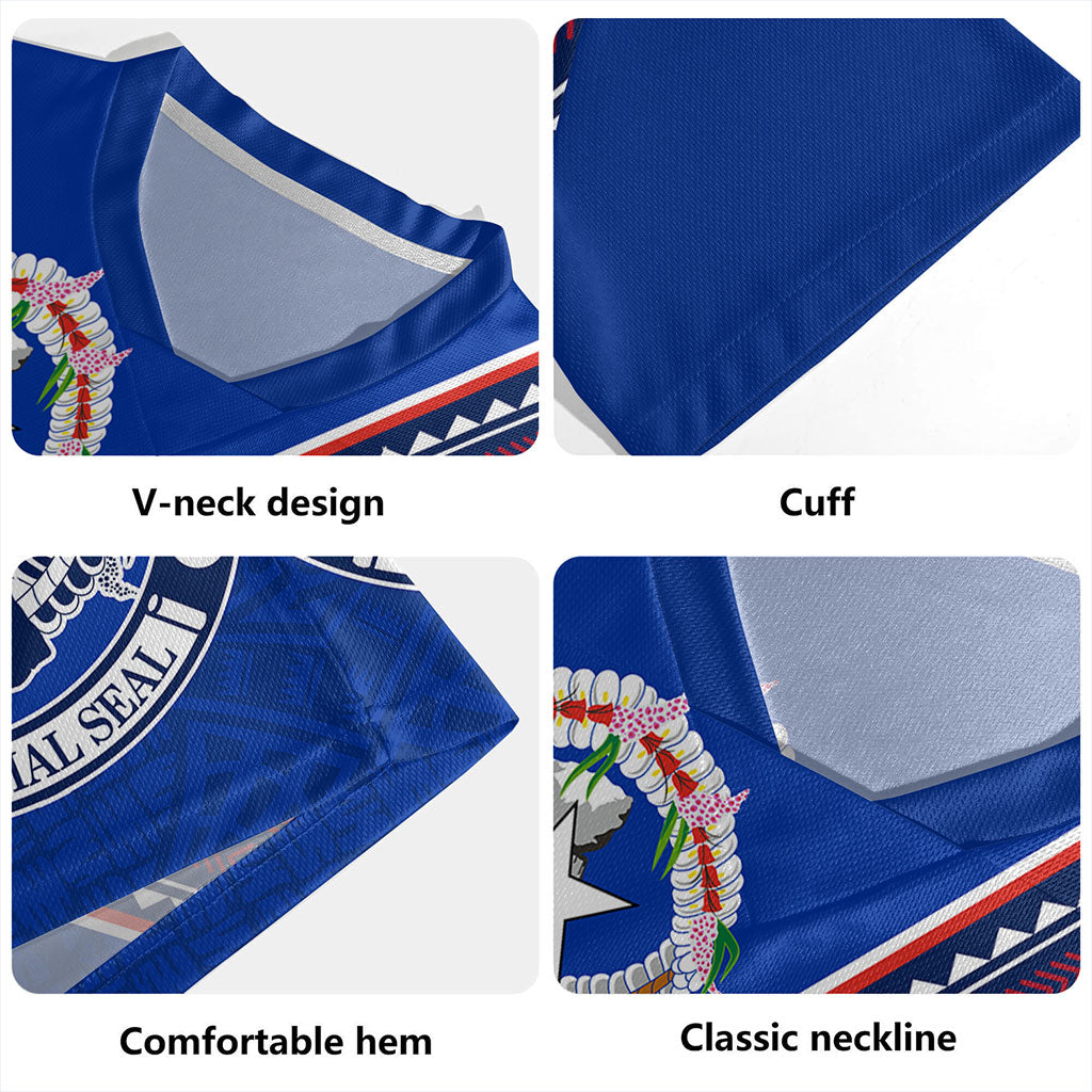 Northern Mariana Islands Rugby Jersey Flag And Coat Of Arms