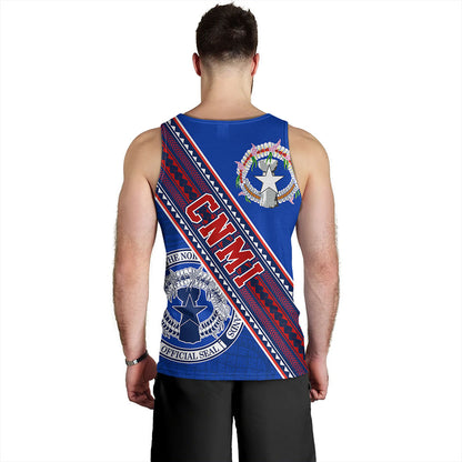 Northern Mariana Islands Tank Top Flag And Coat Of Arms