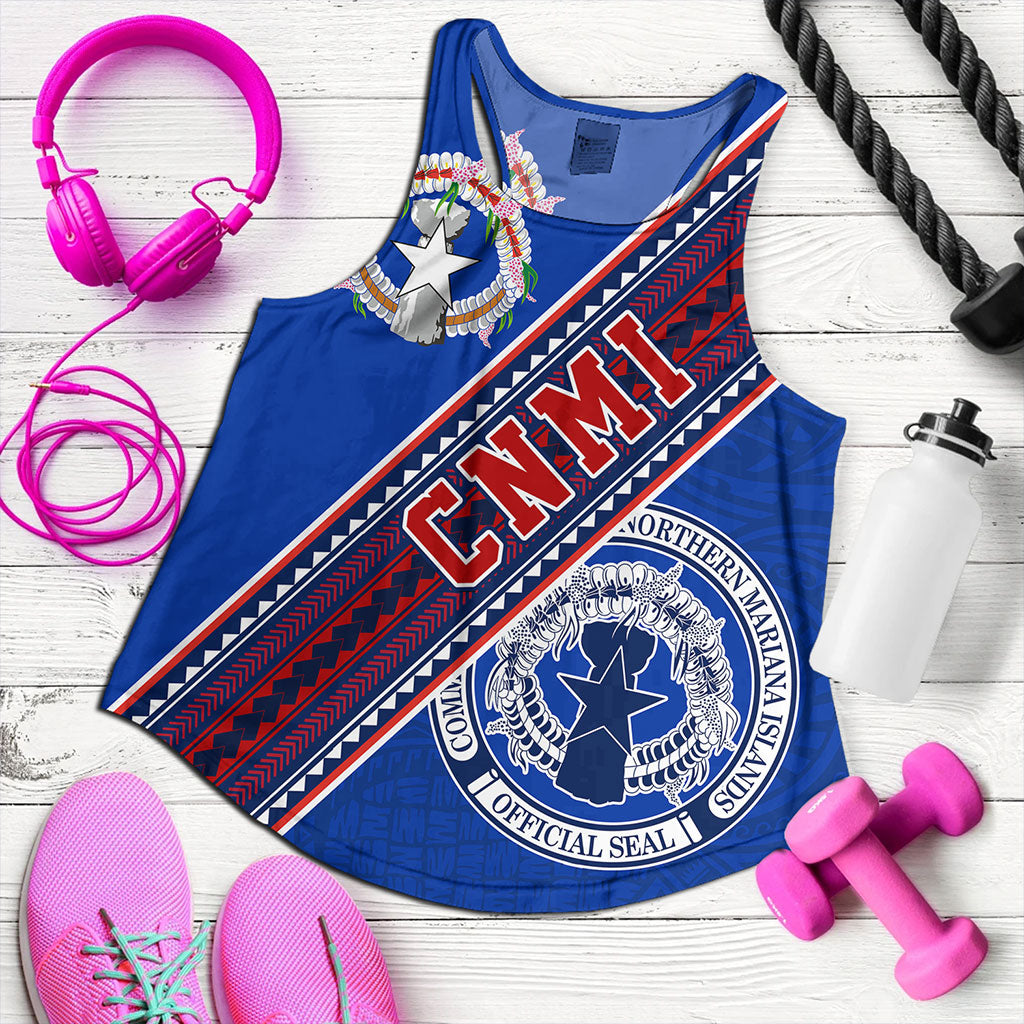 Northern Mariana Islands Women Tank Flag And Coat Of Arms