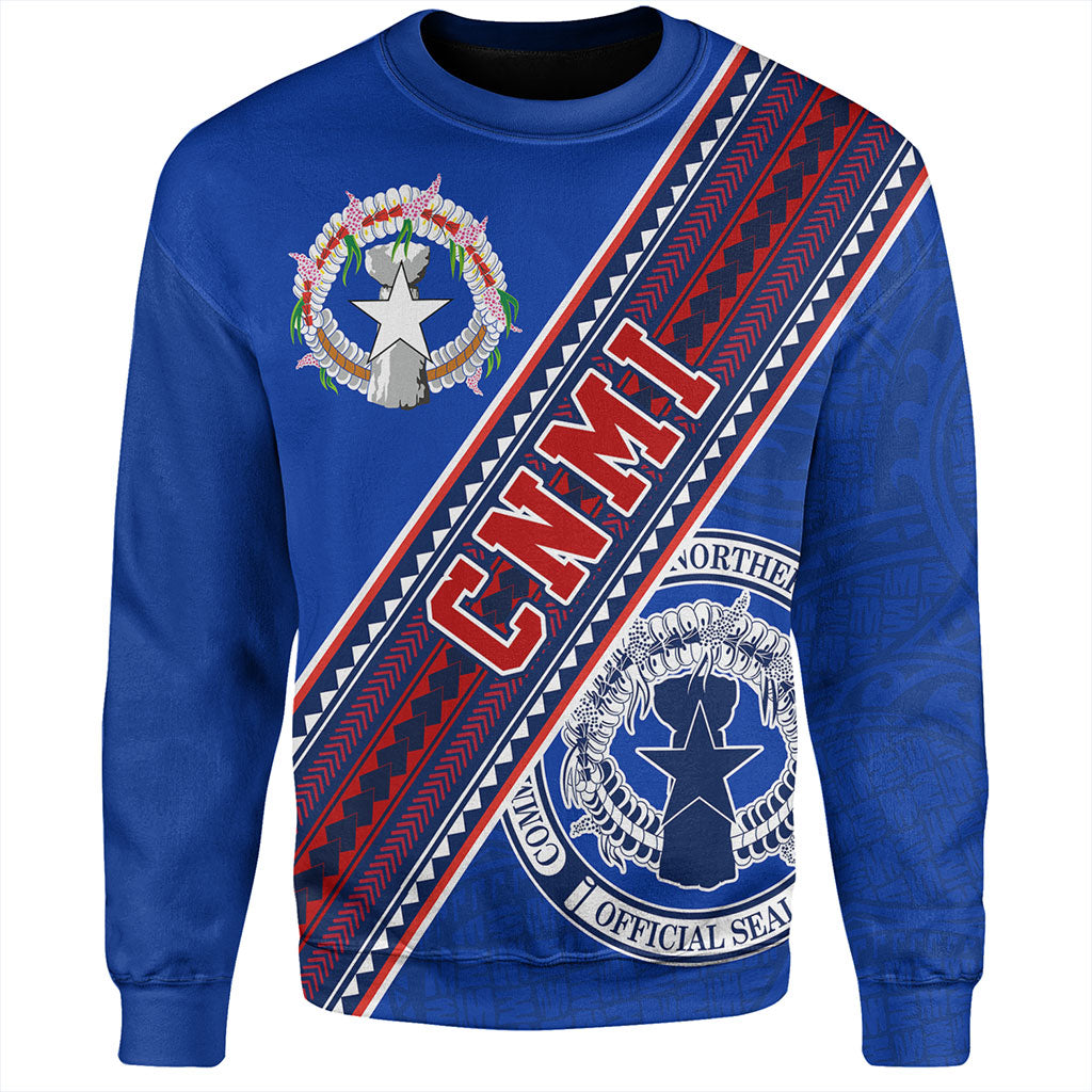 Northern Mariana Islands Sweatshirt Flag And Coat Of Arms