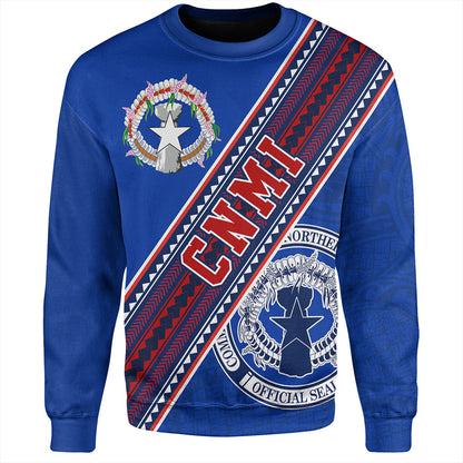 Northern Mariana Islands Sweatshirt Flag And Coat Of Arms