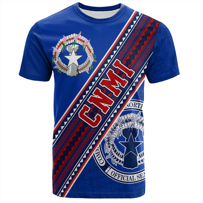 Northern Mariana Islands T-Shirt Flag And Coat Of Arms