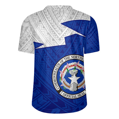 Northern Mariana Islands Rugby Jersey Polynesian Tattoo Flag And Coat Of Arms