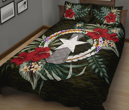 Northern Mariana Islands Polynesian Quilt Bed Set - Special Hibiscus