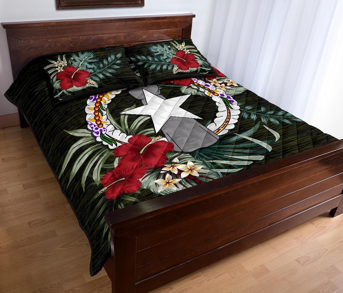 Northern Mariana Islands Polynesian Quilt Bed Set - Special Hibiscus