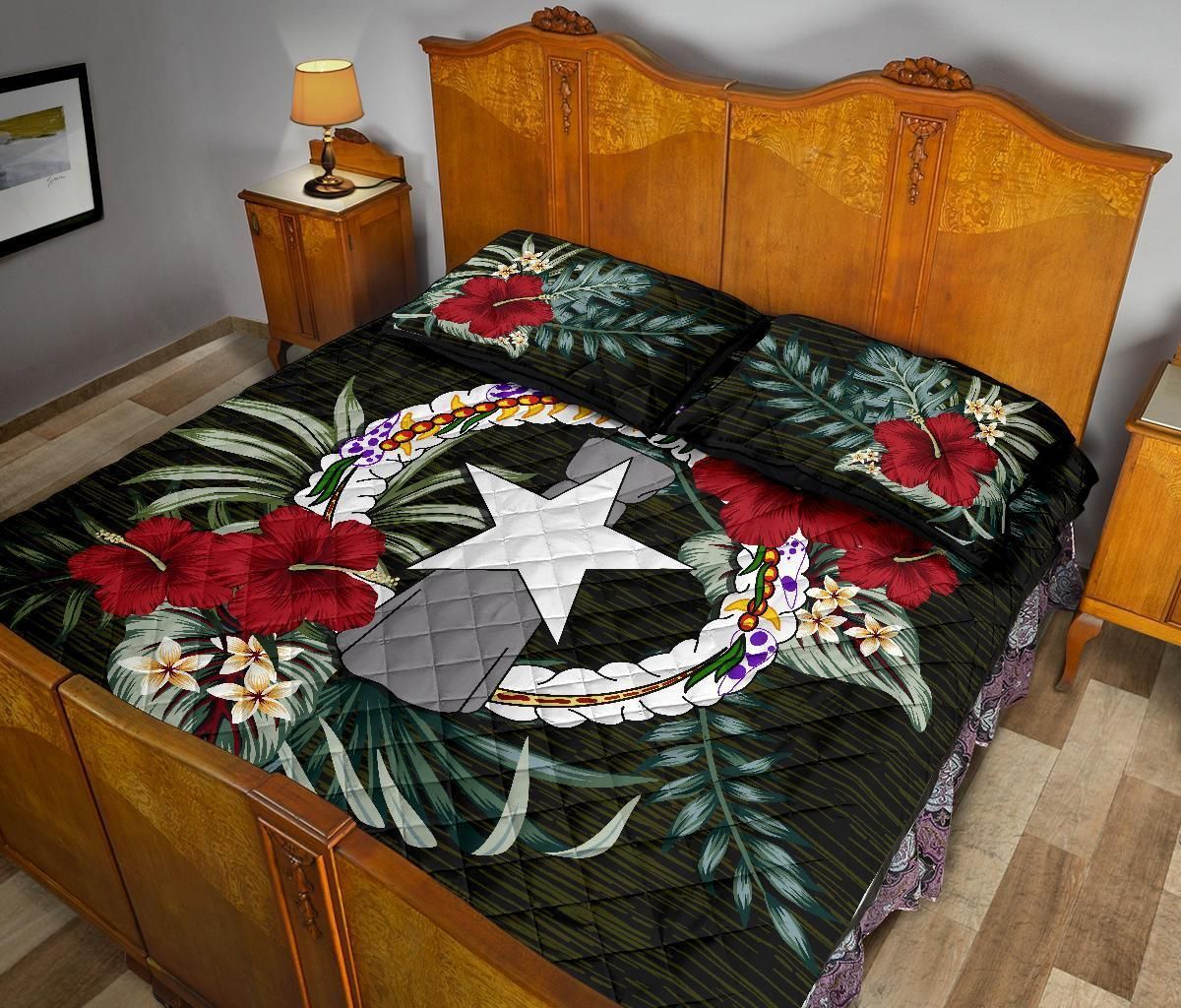Northern Mariana Islands Polynesian Quilt Bed Set - Special Hibiscus