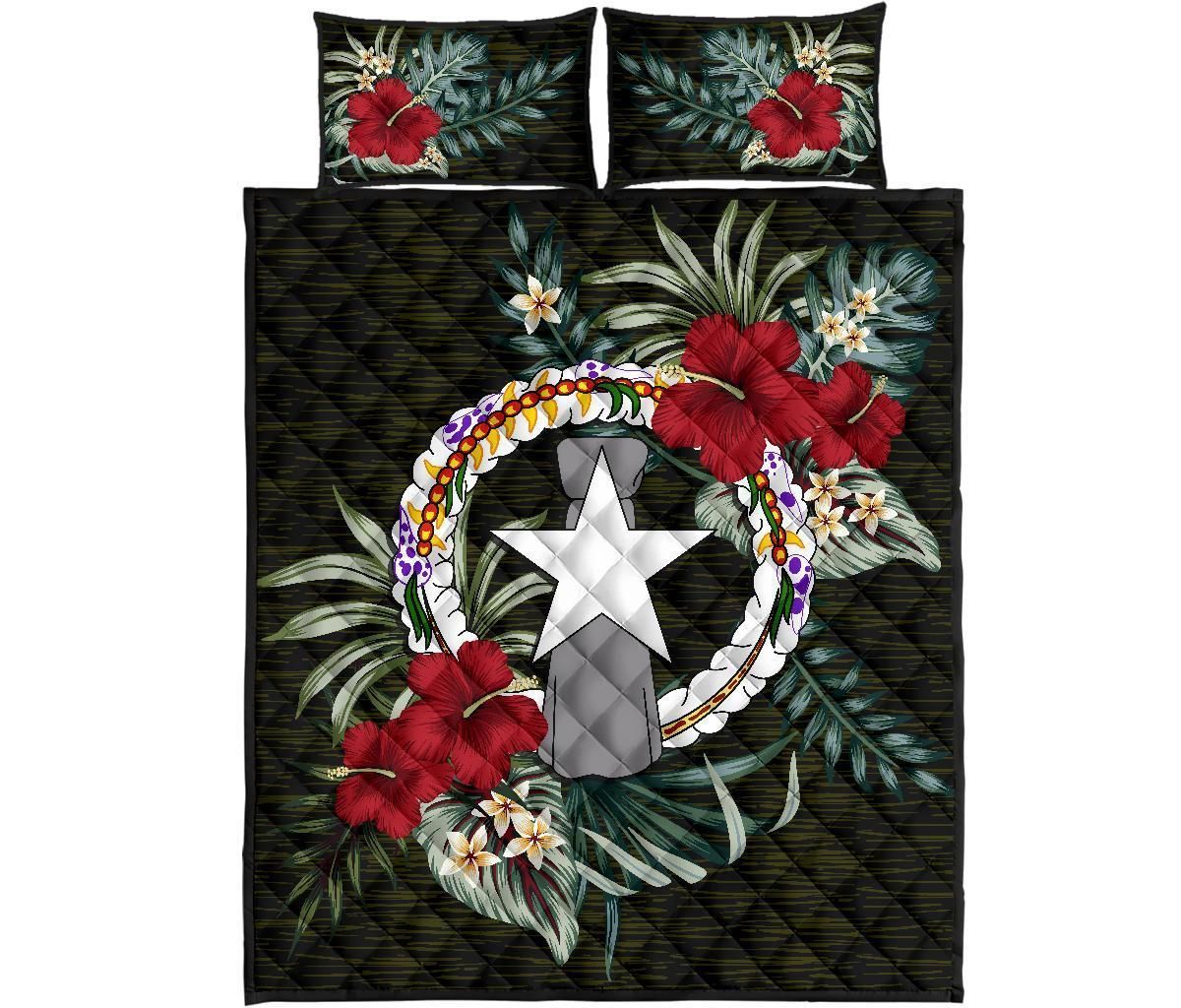 Northern Mariana Islands Polynesian Quilt Bed Set - Special Hibiscus