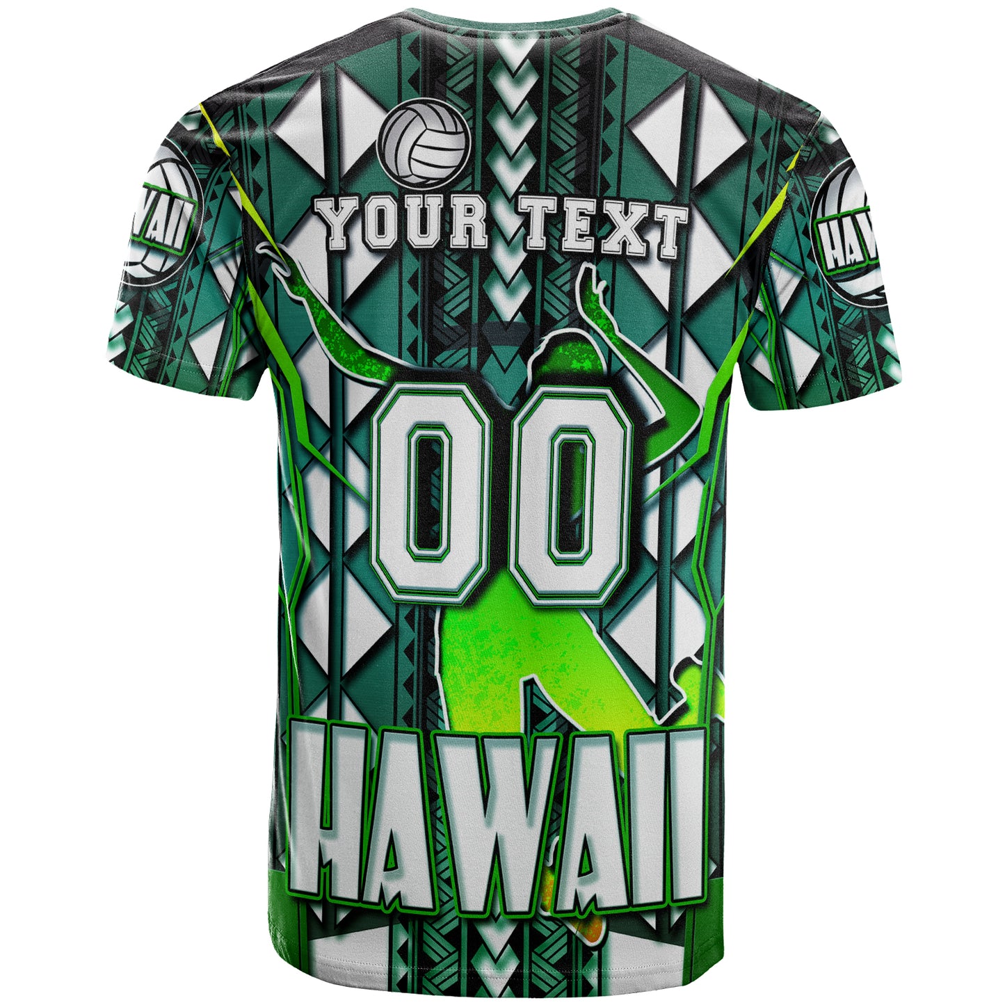 Hawaii Volleyball T-shirt - Custom Hawaii Volleyball Team With Polynesian Patterns Custom Name And Number T-shirt