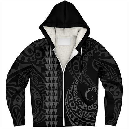 Hawaii Sherpa Hoodie Polynesia Kakau Style