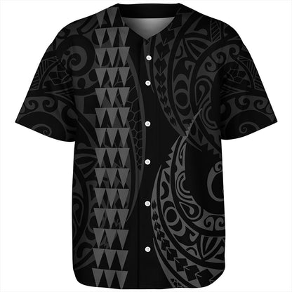 Hawaii Baseball Shirt Polynesia Kakau Style