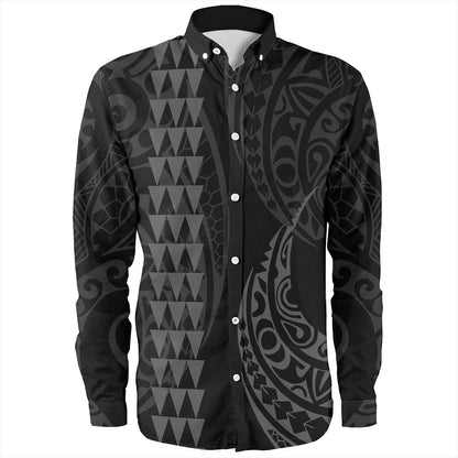 Hawaii Long Sleeve Shirt Polynesia Kakau Style